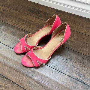 Lilly Pullitzer Hot Pink Wedge Heels